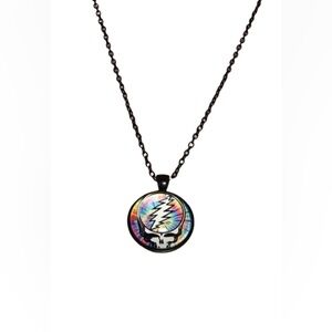 Grateful Dead tie dye steal your face necklace